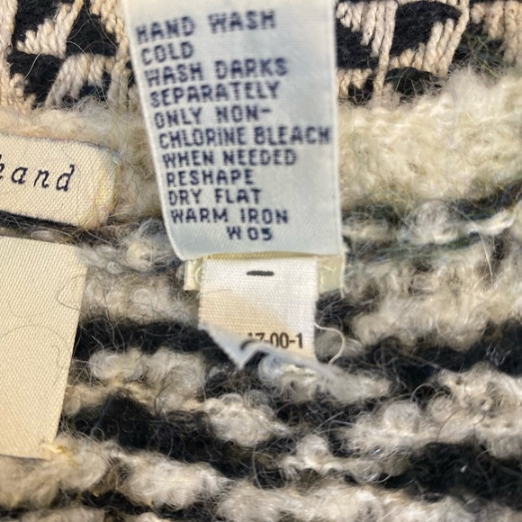 Vintage Gap Hand Knit Mohair Alpaca Blend Cozy Snowflake Fair Aisle Sweater M - Picture 8 of 10